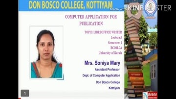 Computer application for publication - S3 - B.com CA -  Lecture 5