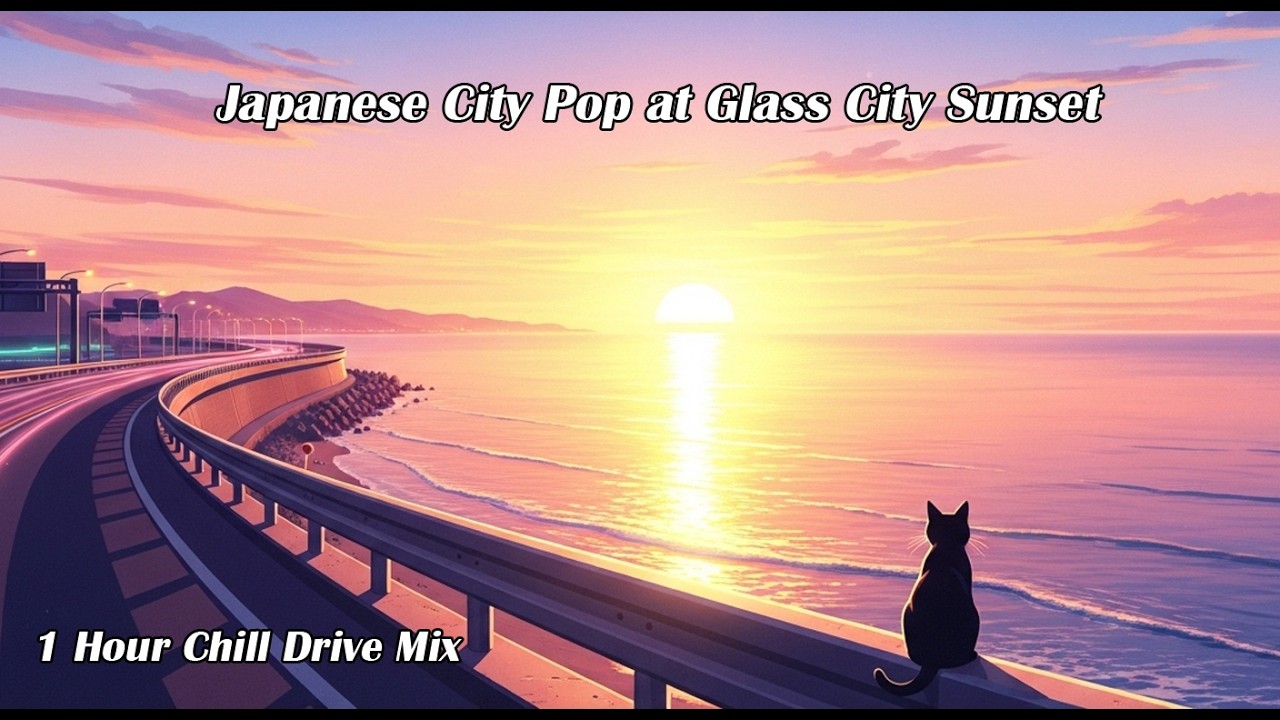 Glass City Sunset 🌇 Japanese City Pop for Sunset Drives | 1 Hour Chill Mix