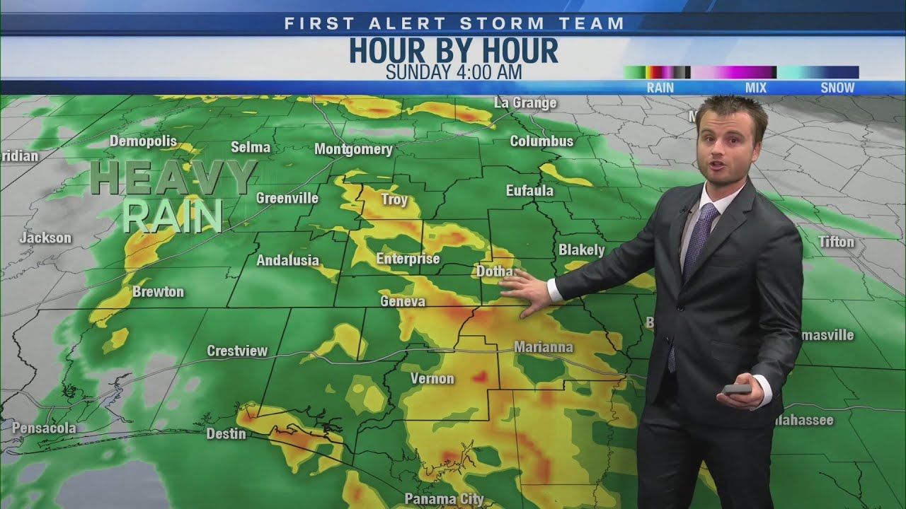 Rainy, Breezy Sunday Followed by Generally Dry Week Ahead - YouTube