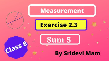 TN class 8 maths chapter 2 measurements exercise 2.3 sum 5 8th std tamil full book new syllabus