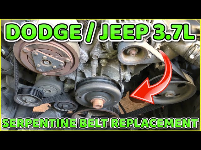 Dodge / Jeep  serpentine belt replacement 2008 - 2012 - YouTube