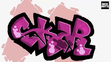 HOW TO DRAW GRAFFITI SKAR SPEED PAINTING TUTORIAL SKETCH LEARN MS PAINT LERNEN BLACKBOOK LETTERS