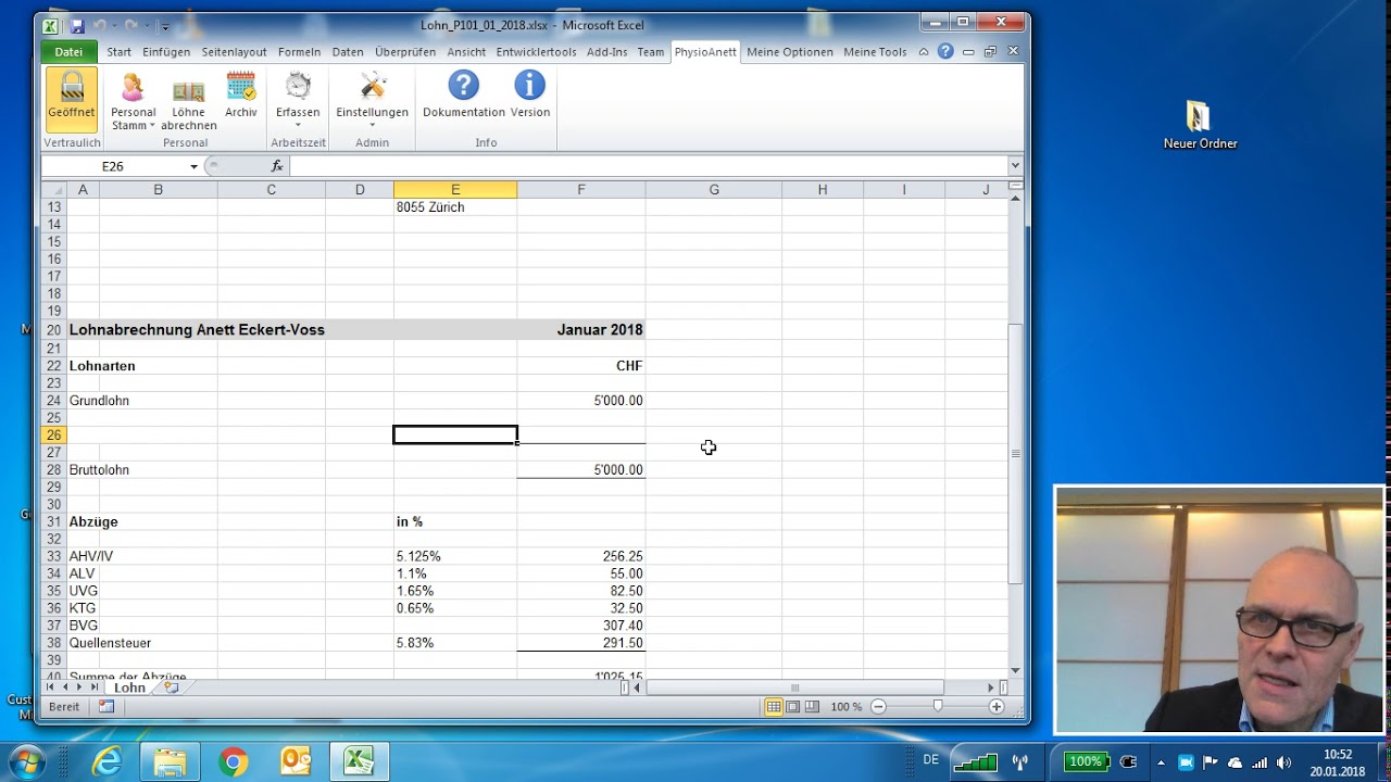  Update  Lohnabrechnung mit Excel