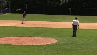 20170610 BCC Patriots 73 BenC batting single no throw Benji jumps over ball edited