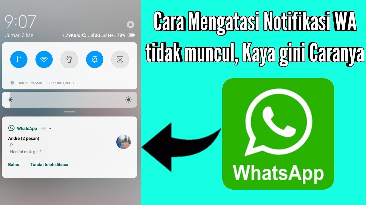 Cara mengatasi notifikasi whatsapp Mengganggu - YouTube