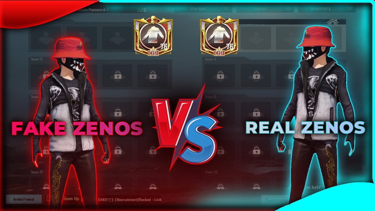 Fake ZENOS VS Real ZENOSPubg Mobile KNG Of TDMSAMSUNGA3A4A5A6A7A8J2J3J4J5J6J7XS