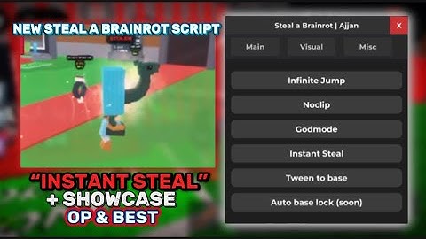 [Roblox] New🤯 Op & Best🥷 Steal a brainrot script “instant steal + showcase”🔥 (Ajjan)🫩~~~