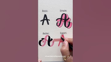 4 Stunning Lettering Styles in One Video! ✍️ #Shorts #NhuanDaoCalligraphy #handlettering