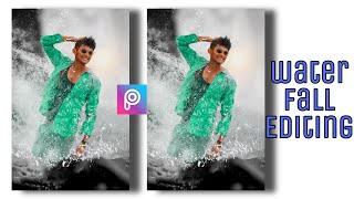 Stylish waterfall photo editing in picsart||New #picsart photo editing||sr edits screenshot 4