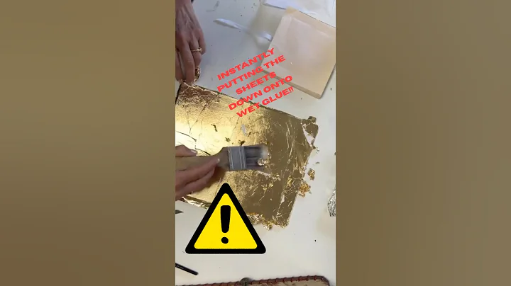 Big Gold Leaf Mistake - not letting the "Size" get tacky enough #goldleaf #goldleafpainting #art