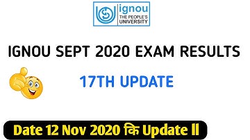 ignou sept 2020 exam result 17th update ll ignou sept 2020 exam result new update ll ignou result ll