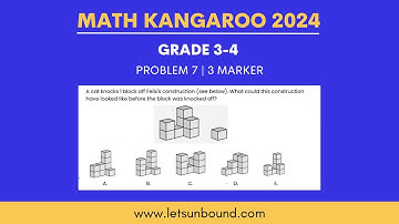Math Kangaroo 2024 Solutions | Grade 3-4 | Problem 7 : 3 Marker 🚀 #mathkangaroo2025 #prepclass