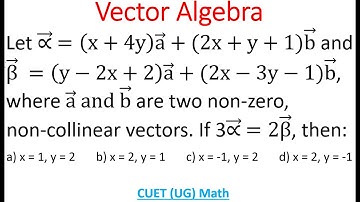 Values Of x & y From Two Given Vector Equations