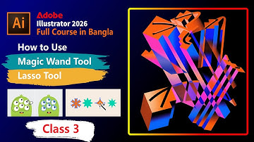 Magic Wand Tool illustrator | Lasso Tool Illustrator | Adobe Illustrator for Beginners | Class 3