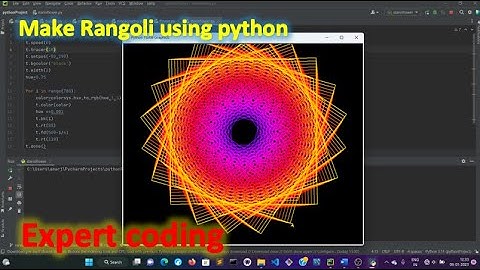 Make rangoli from python 2023 || Make rangoli using python | @expertcoding3624