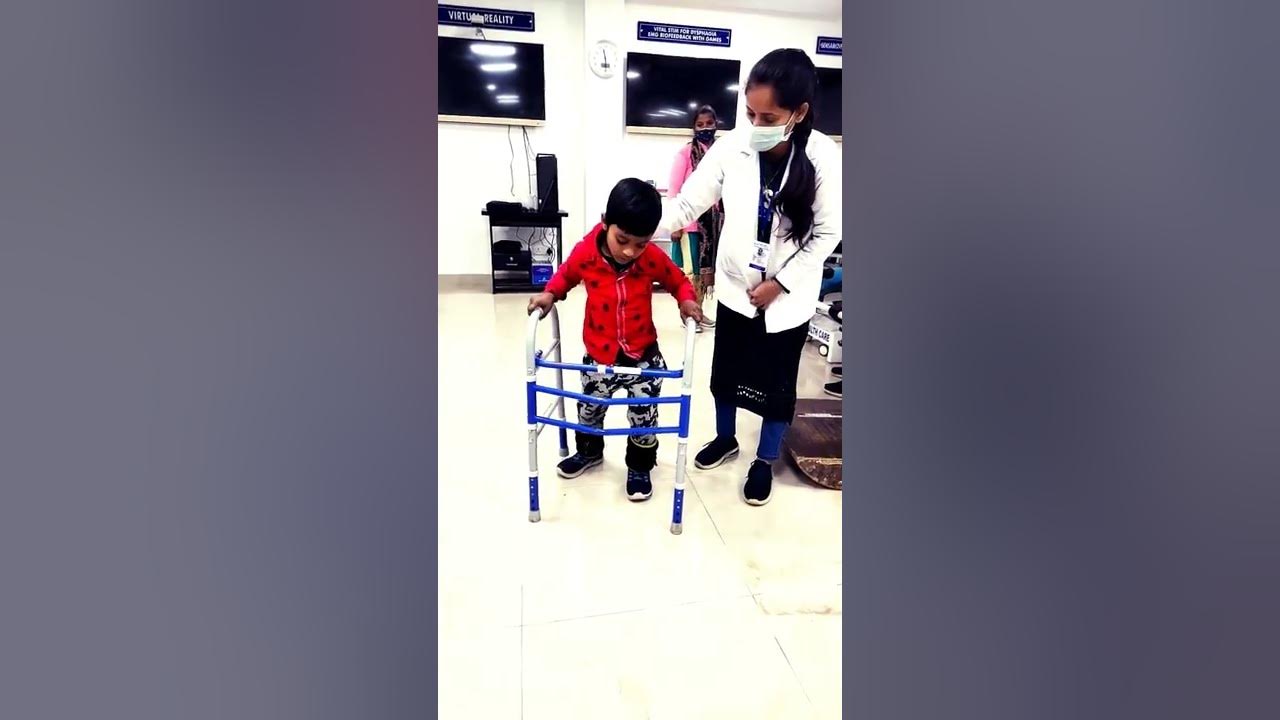 Scissor gait corrected walking gait with Pediatric walker Extra Care