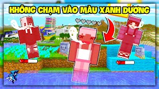 Minecraft nhưng Bạn Không Thể Chạm Vào Màu Xanh Dương | Cặp Đôi Siro Và Ruby Bắt Nạt Mike Đen