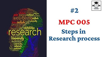 STEPS IN RESEARCH PROCESS|IGNOU|M.A| MPC 005|BLOCK 1|UNIT 1|PART 2