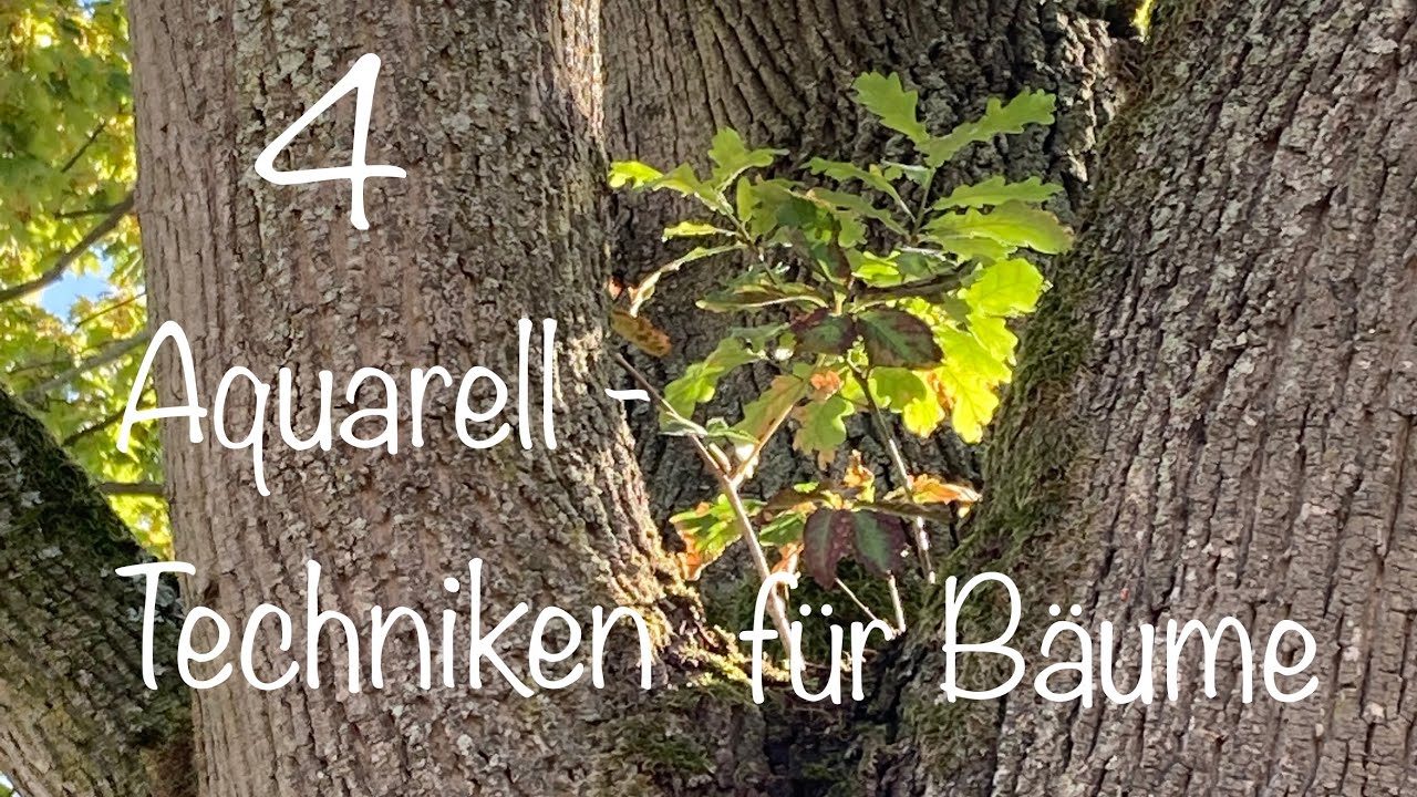 Wie male ich Bäume mit Aquarellfarben? Vier verschiedene einfache Möglichkeiten, Bäume zu malen