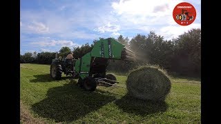 Baling Hay with a Oliver 1650 Tractor & Deutz Allis Round Baler
