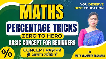 Percentages for Competitive Exams: Tips, Tricks, and Practice Questions By Vashishth Academy