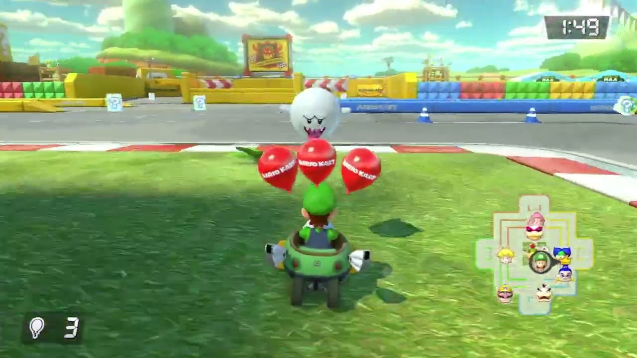 Mario Kart 8 Deluxe. Featuring Luigi. Balloon Battle with Luigi. Mario Kart. Nintendo Switch.