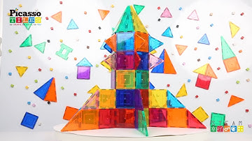 How to Build A Rocket! PicassoTiles PicassoToy IDEABOOK Magnetic Building Tile STEM Magnet Kit