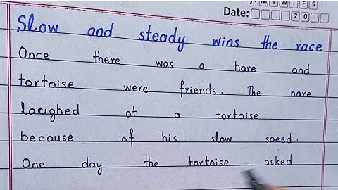 | SLOW AND STEADY WINS THE RACE | STORY IN ENGLISH |