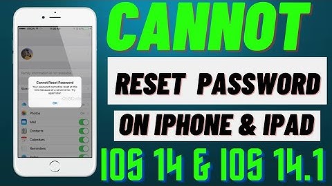 Cannot Reset Passowrd (This Apple ID Is Either Not Valid Or Not Supported) Reset Password Fix iOS 14