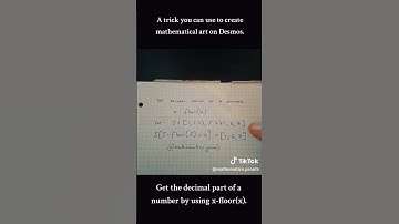 Desmos Tricks: How to Separate the Integers from Decimal Numbers, x - floor(x) #desmos #edtech