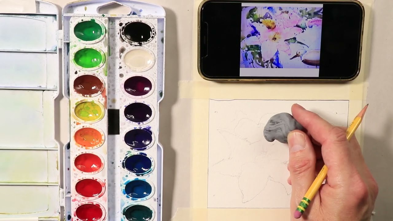 ДЛЯ ЭКСТРЕМАЛЬНЫХ НАЧИНАЮЩИХ — Этюд «Цветок лилии» акварелью — с Крисом Петри