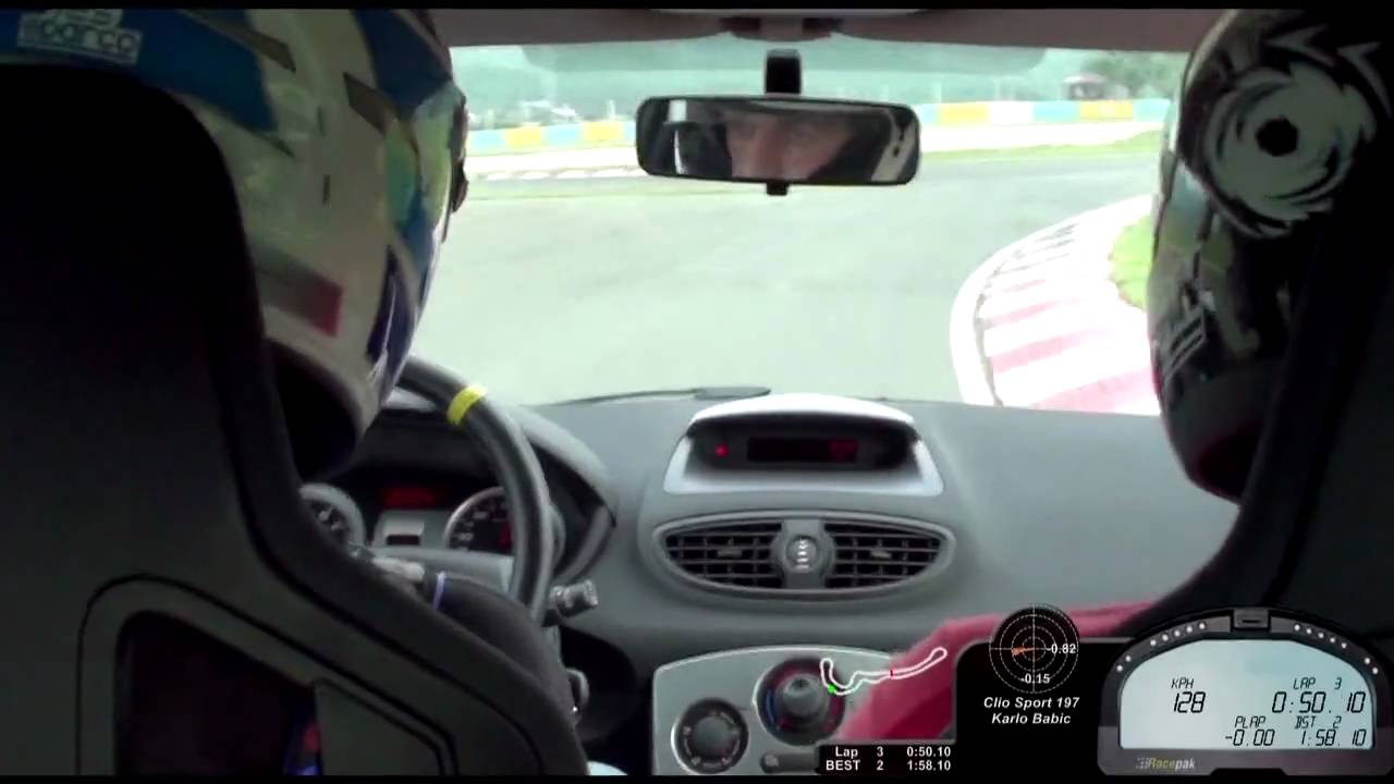Clio Sport 197 SuperSprint exhaust - Grobnik TrackDay - onboard cam