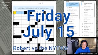 Lively fun [0:12/6:52]  ||  Fri 7/15/22 New York Times Crossword