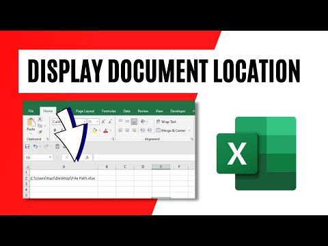 How To Display File Path or Document Location of Your Excel File
