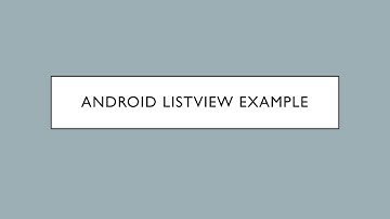 Android Listview Example | Android Studio | Listview Example