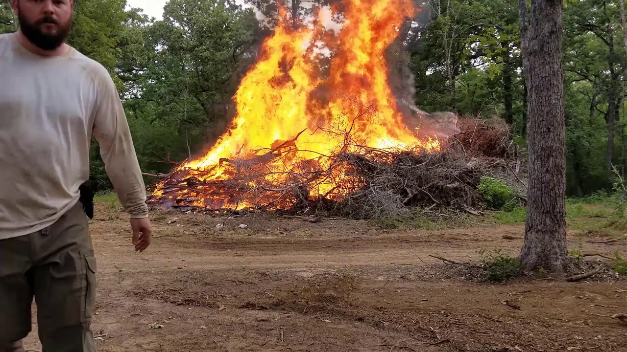 Brush Pile Burn YouTube
