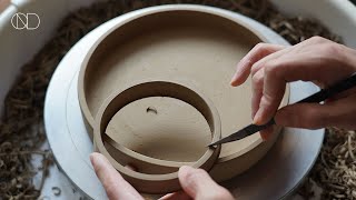 물레로 만드는 도자기 나눔 접시 : Making a ceramic partition plate [ONDO STUDIO]