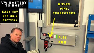How to wire a VW id3 battery module to a BMS, building a off grid system with a victron multiplus