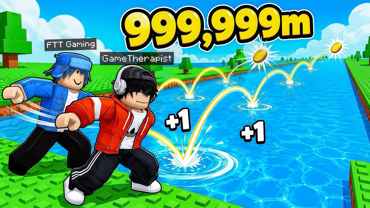 GT & FTT Become NOOB to PRO in Rock Skipping in Roblox 