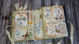 Part 5: (Tagbook & Embellishing) Craft-Along with Me! Hardcover Tri-Fold Journal w/ Ephemera Folders