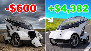 Flipping a Broken Electric Car Until I Make $10,000 | Full Build
