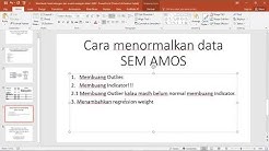 Belajar SEM Amos eps 5 cara menormalkan data atau membuat data menjadi fit model - Durasi: 9.39. 