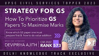 UPSC CSE | Strategy For GS Papers To Maximise Marks | By Devipriya Ajith, Rank 573 CSE 2022