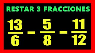 ✅👉Resta de 3 Fracciones con Minimo Comun Multiplo ✅👉Resta de 3 Fracciones con Minimo Comun Multiplo