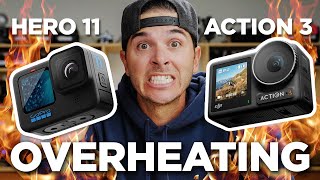 OVERHEATING TEST -  GoPro Hero 11 vs. DJI Osmo Action 3 THE BURNING QUESTION