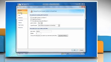 PowerPoint 2007: Turn grammar check and spell check on and off