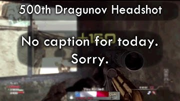 MW3: Maxed Gold Dragunov - My 500th Headshot!