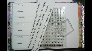 Как штамповать много дней недели штампом алфавитом? / Stamping lot of days of the week for planner