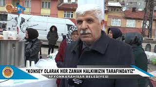 Afyonkarahi̇sar Kent Konseyi̇ Üyeleri̇ Pazar Esnafina Çorba Dağitti