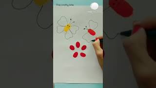 Thumb and Finger painting / finger painting ideas / DIY / #shorts #flowers #butterfly